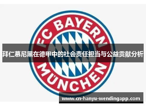 拜仁慕尼黑在德甲中的社会责任担当与公益贡献分析